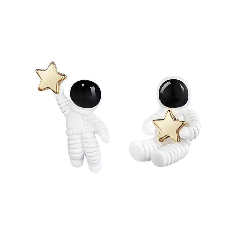 CELESTIAL ASTRONAUT STUD EARRINGS
